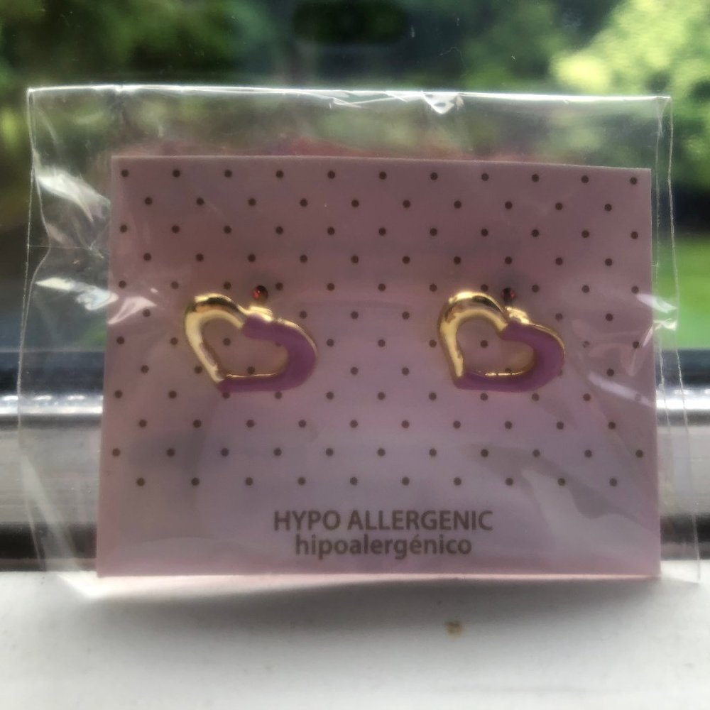 Hypoallergenic Heart Earrings